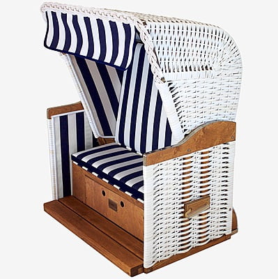 KAISERKORB Junior Children's Wicker Beach Chair - Baltic Stripes